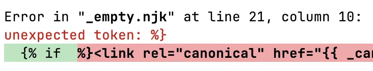 Error Message Example