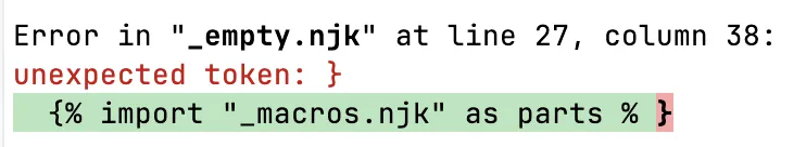 Error Message Example